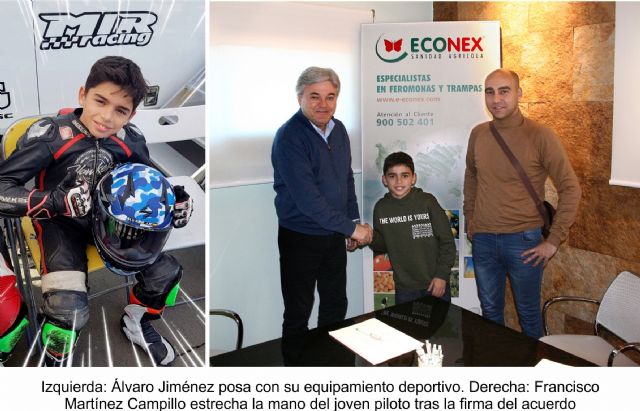 ECONEX patrocina al joven piloto de Santomera Álvaro Jiménez